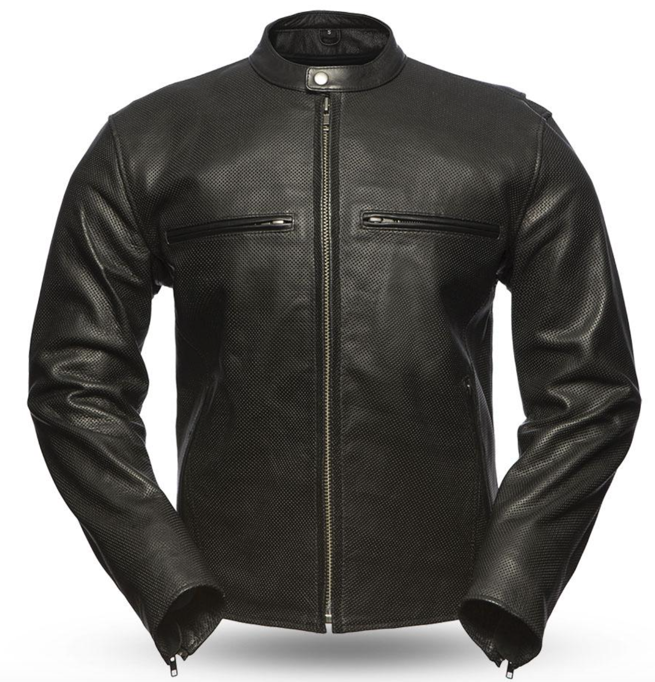 Turbine - Men's Perforated Leather Motorcycle Jacket